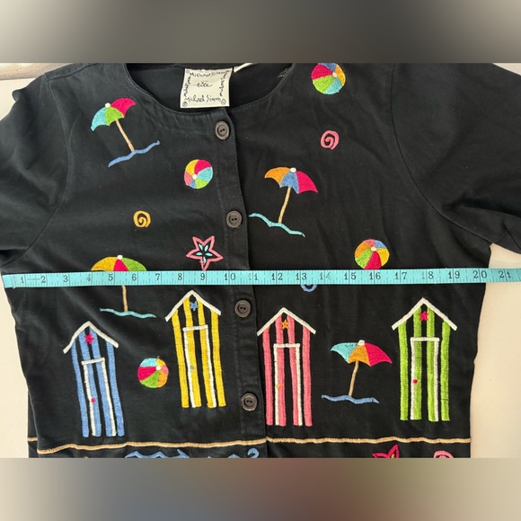 Michael Simon Medium Cardigan Sweater & Shift Dress Knit Set Kitsch Y2K Beach - Picture 8 of 8